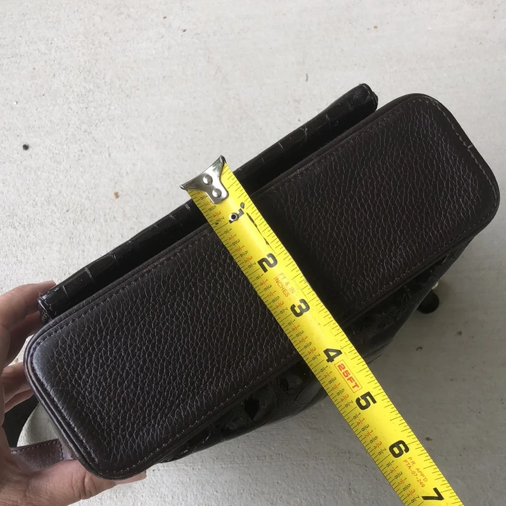 BRIGHTON Reptile Embossed Patent Leather Shoulder Bag - #D723012 - Picture 15 of 15